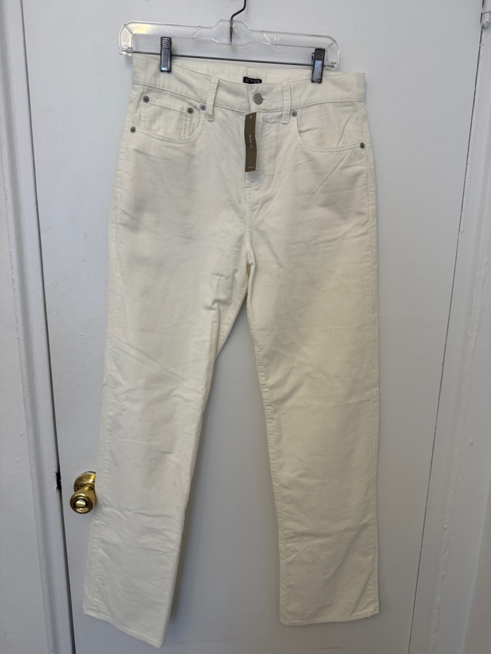 Jcrew ivory Straight-Leg corduroys